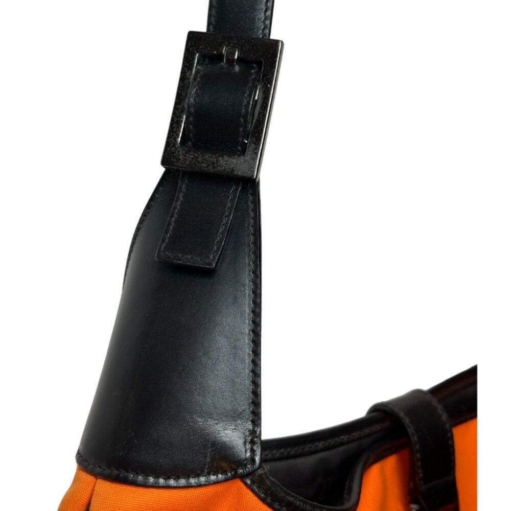 1999 Gucci Tom Ford Jackie Hobo – Bold Orange Nylon & Leather - Picture 3 of 13